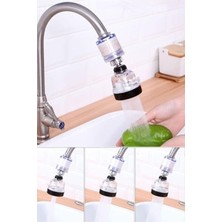 3 Fonksiyonlu Filitreli Su Arıtmalı 360° Oynar Başlıklı Şeffaf Hazneli Musluk Başlığı