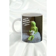 Sartre Art Kermit Dedikodu Tasarımlı Hediyelik Tasarımlı Porselen Kupa Bardak