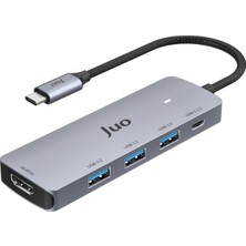 Juo Type-C 5gbps 100W 4K 60Hz HDMI USB 3.2 Çokayıcı Hub