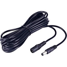 Alfais 4385 Dc Adaptör Uzatma Kablosu 5 M 5.5mm x 2.1mm Dişi Erkek, Siyah