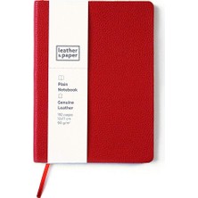 Leather & Paper LP0597 Defter, Kırmızı, Çizgisiz
