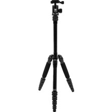 Sirui Traveler 5A Seyahat Üç Ayaklı Tripodu, Alüminyum, Siyah, Yuvarlak Başlıklı