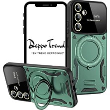 Galaxy S22 Için Magsafe ile Uyumlu Kılıf Kamera Korumalı Açılıp Kapanabilen Dikey ve Yatay Standlı D