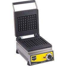 W10 Kare Model Waffle Makinası, Elektrikli, Paslanmaz Çelik