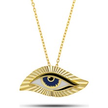 Katre46 Gümüş Gold Gecenin Gözü Kadın Kolye