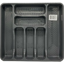 Sev Plastik 39X42,5X5 cm Çekmece Içi Jumbo Boy 7 Gözlü Kaşıklık Antrasit