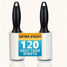 ePhase 2 Adet Yapışkanlı Kedi Köpek Tüy Toz Saç Toplayıcı Rulo Aparatı ve Başlık (60+60 Yaprak)