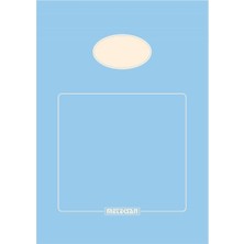 A5 Karton Kapaklı Bloknot, Serisi, 80 Yaprak, Düz, Bebek Mavisi