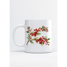 Sartre Art Sevgililer Günü Hediyelik Kokina Çiçeği Tasarımlı Porselen Kupa Bardak