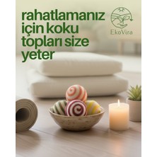 Ekovira 2 Adet Yün Koku Topu 1 Adet 10 ml Gül Esansiyel Koku