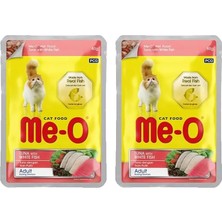 Me-O Meo Adult Jöle Içerisinde Ton Balık ve Beyaz Balıklı Yetişkin Kedi Konservesi 80 gr 2li Paket