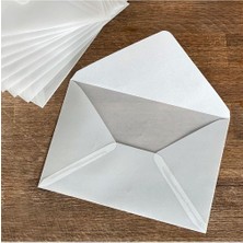 Bimotif Beyaz Transparan Zarf, 13X18 cm 5 Adet