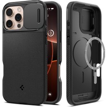 Spigen iPhone 16 Pro Max ile Uyumlu Kamera Korumalı Magsafe Kılıf Optik Armor Hava Kanalı Teknolojis
