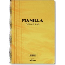 Lé Color 41100/1 Manila Notebook Yumuşak Kapak, 1.hamur Kağıt Spiralli, Sarı