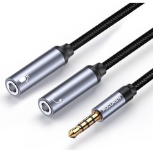 Rocoren Hi-Fi Trrs Mikrofon ve Kulaklık Birleştirici 3.5mm Y Jack Kablo