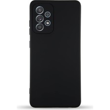 Galaxy A32 ile Uyumlu Kapak Içi Kadife Kamera Korumalı Lansman Silikon Kılıf - Siyah