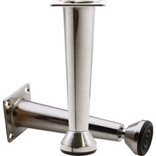 Mobilya Sehpa Puf Zigon Metal Ayağı Ayarlanabilir Krom Ayak 12 cm