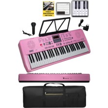 PS-1800PK 61 Tuşlu Kaliteli Org Dijital Ekranlı Çanta Notalık Adaptör Sticker Öğrenim Metodu