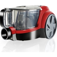 Arnica Pika Kırmızı Toz Hazneli Elektrikli Süpürge, 250 W, 2.5 L Hazne, Hepa 13 Filtre, Kırmızı