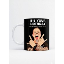 Sartre Art Doğum Günü Temalı Happy Birthday Metalica Tasarımlı Hediyelik Porselen Kupa Bardak