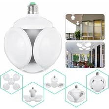 Kuzgun Ticaret LED Futbol Ufo Ampul E27 28W 360 Derece Katlanır Lamba Ac 220V Lamba LED Spot Işık Beyaz Glop LED - Lisinya
