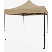 ÇADIRAVM Sütlü Kahve, 3x3 Gazebo Çardak Çatı Üst Kumaşı, Su Geçirmez Uv Dayanıklı Branda