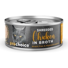 Prochoice Deluxe Shredded, Tahılsız, Hipoalerjenik, Tiftiklenmiş Tavuk Etli Yaş Kedi Maması, 70 gr x