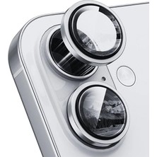 iPhone ile Uyumlu Temperli Cam Kamera Koruma | Alüminyum Alaşım Çerçeveli Lens Kapağı, 9h Sertlik ve