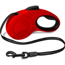 Halti Köpekler Için Otomatik Makaralı Tasma Kayışı, L Boy Kırmızı 3 M