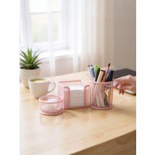 Need Masaüstü Perfore 3'lü Toz Pembe Kalemlik Seti ND-1001