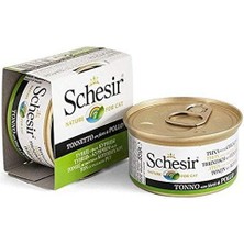 Schesir Yetişkin Kedi Konservesi 85 gr Ton Balıklı + Tavuk Etli