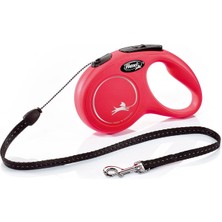 Flexi S Beden Kırmızı 5mt Ipli Tasma