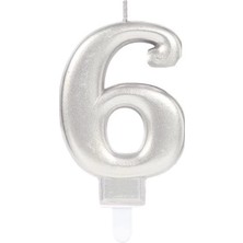 Sb Shopping 6 Rakamı Mum Gümüş Renk