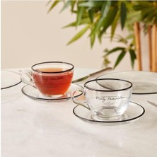 Daily Reminder 2'li Çay Fincan Seti Siyah (240 Cc)