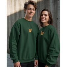 Muhtar Store Sevgililer Günü Özel Bengal Kedisi Figürlü Unisex Sweatshirt