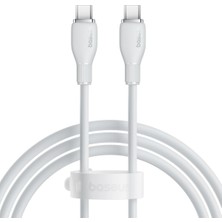 Pudding Hızlı Şarj Özellikli Type-C To Type-C Kablo 100W, 1.2 Metre, Beyaz