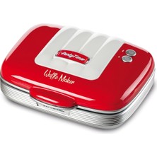 Ariete Waffle Makinesi Kırmızı 1973/00-700 Watt, Güç Hazır Işık Göstergesi, Kablo Sarma, Emniyet Kil