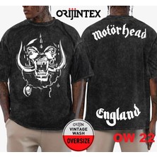 Motörhead Yıkamalı Over Size Tişört L