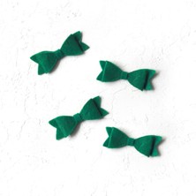 Keçe Motif, Fiyonk Yeşil (4 Adet)