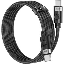 Orıco 60W 3A Pd Type-C To Type-C Hızlı Şarj ve Data Kablosu 1.5 Metre Siyah
