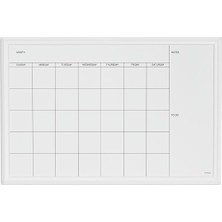 Marka Manyetik Tahta Folyosu, Duvar Tahtası, Tebeşir Tahtası, 50,8 x 76,2 Cm, Beyaz Ahşap Çerçeveli