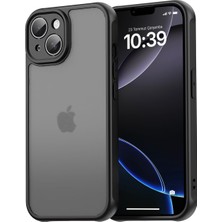iPhone 14 ile Uyumlu Mattcover Serisi Arkası Mat Polikarbonat Kenarları Silikon ve Köşeleri Güçlendi