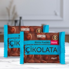 Harras Bütün Fındıklı Sütlü Çikolata 65G x 2 Adet