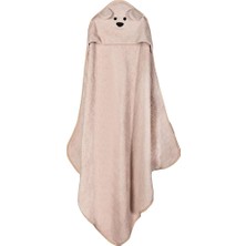 Sty Bear Kapüşonlu Bej Çocuk Havlu 100X100