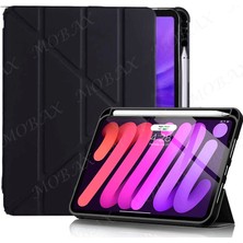 iPad Air Ile Uyumlu 11INÇ M2 2024 Kılıf Kalem Şarj Bölmeli Case A2902 A2903 A2904 Siyah