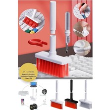 Safestore Çok Amaçlı Kırmızı Hassas Fırça Başlıklı Bilgisayar Klavye Laptop Temizleme Fırçası 5 In 1