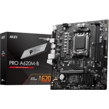 Pro A620M-B Am5 Ddr5 6800MHZ(OC) HDMI VGA M.2 Usb3.2 Jargb_v2 Matx