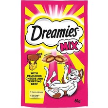 Dreamies Kuru Kedi Ödül Maması, Sığırlı ve Peynirli, 60 G