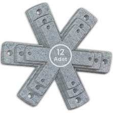 Beylini 12 Adet Tencere Tava Koruyucu Düzenleyici Çizilme Önleyici Set (Gri)