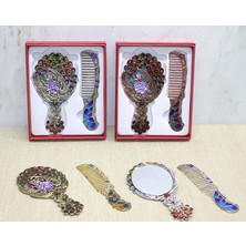 Katre46 Tavuskuşu Ayna ve Tarak Seti Küçük Boy